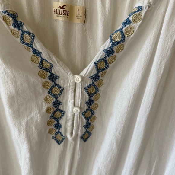 Hollister Boho longline Embroidered Top - Picture 7 of 10